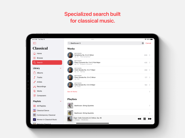 ‎Apple Music Classical תמונות מסך