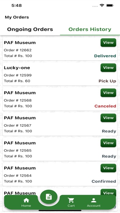 Vital Cafe App Screenshot