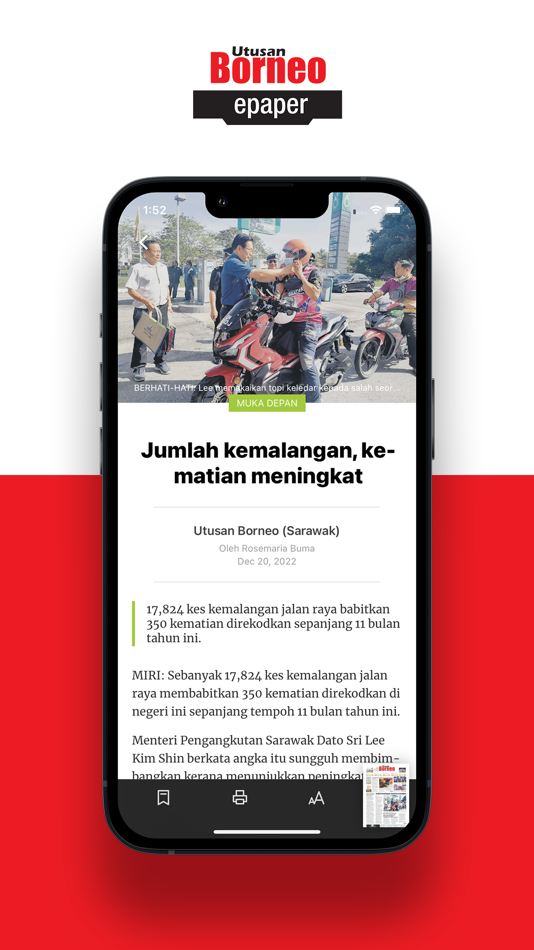 #3. Utusan Borneo (iOS) 来自: PressReader Inc