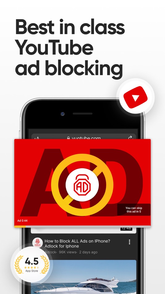 #1. AdLock: Ads Blocker & Privacy (iOS) 由: Hankuper s.r.o.
