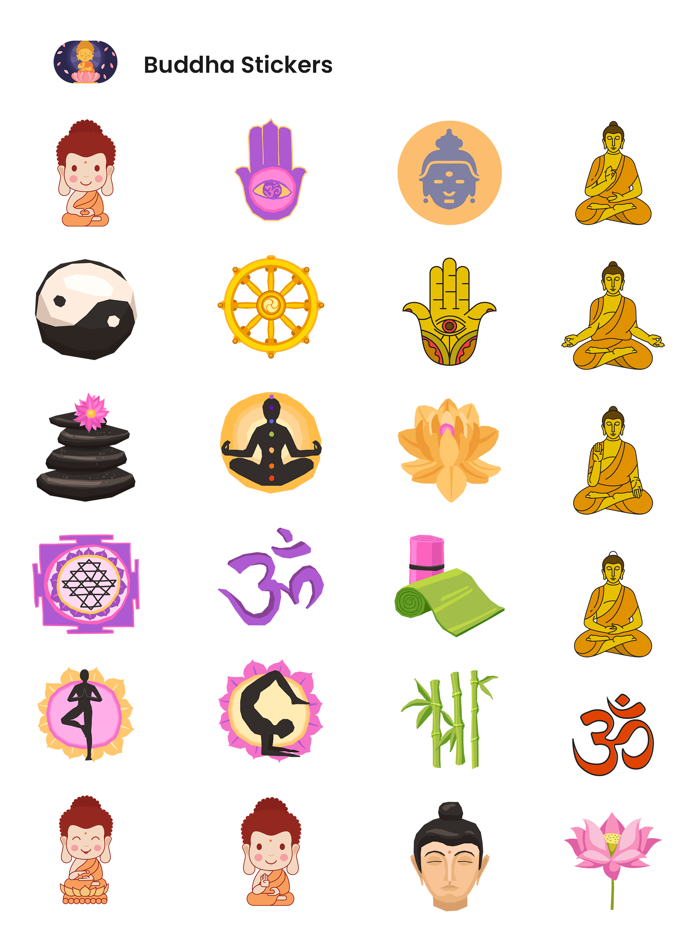 Buddha Purnima Stickers