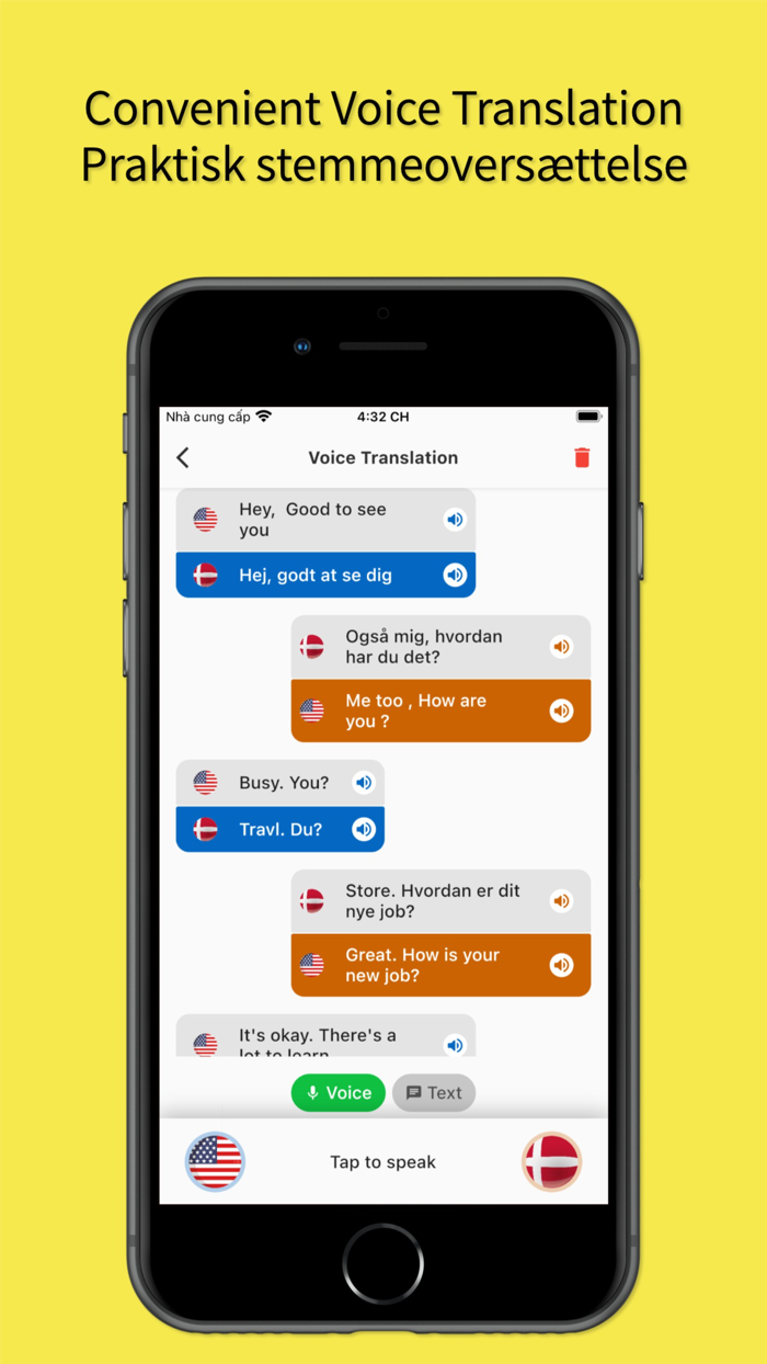 English to Danish App