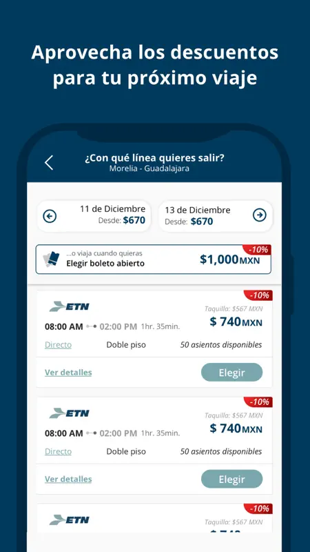 ETN: Transporte y Autobuses MX screenshot 2 of 5