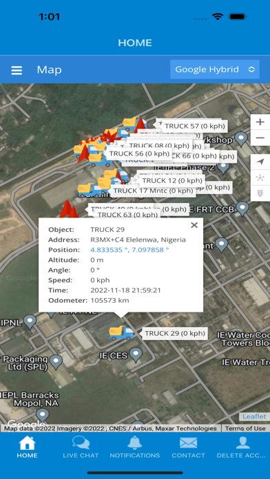 GPSFleets Tracker Screenshot