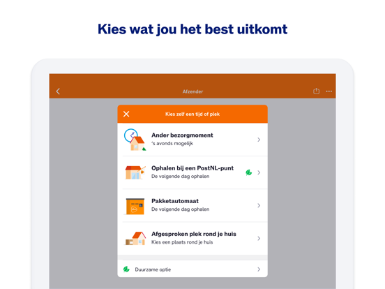 PostNL iPad app afbeelding 4