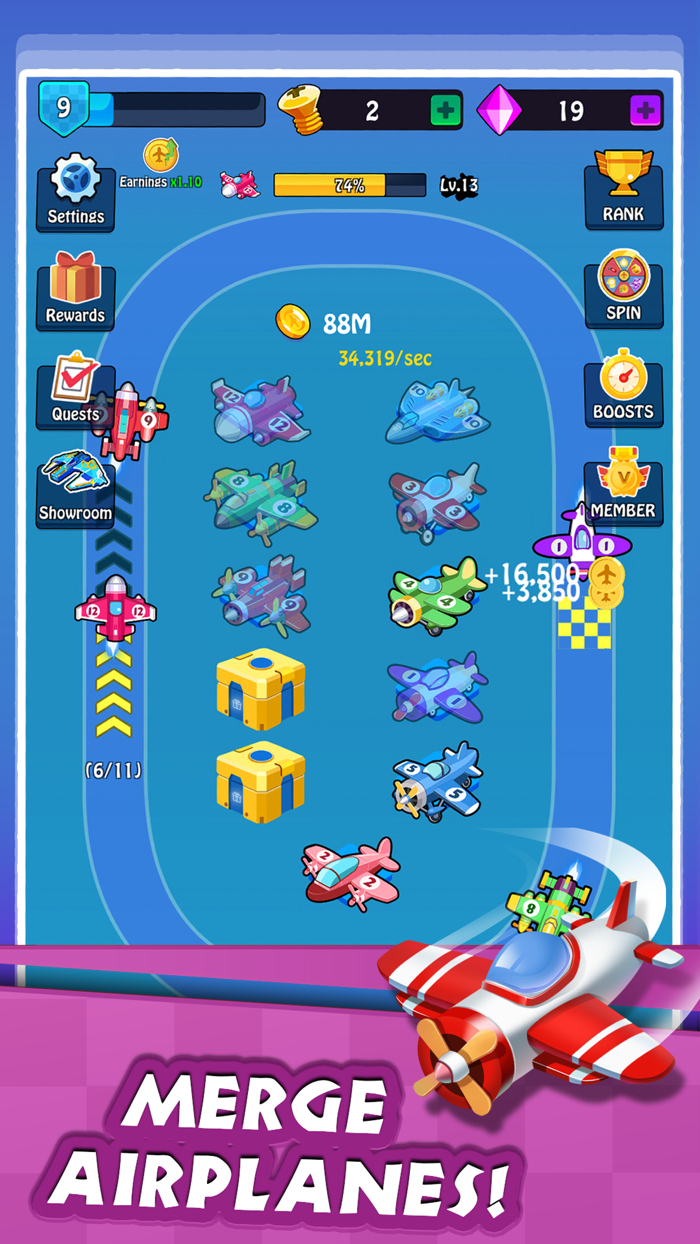 Merge Plane - Idle Tycoon Game