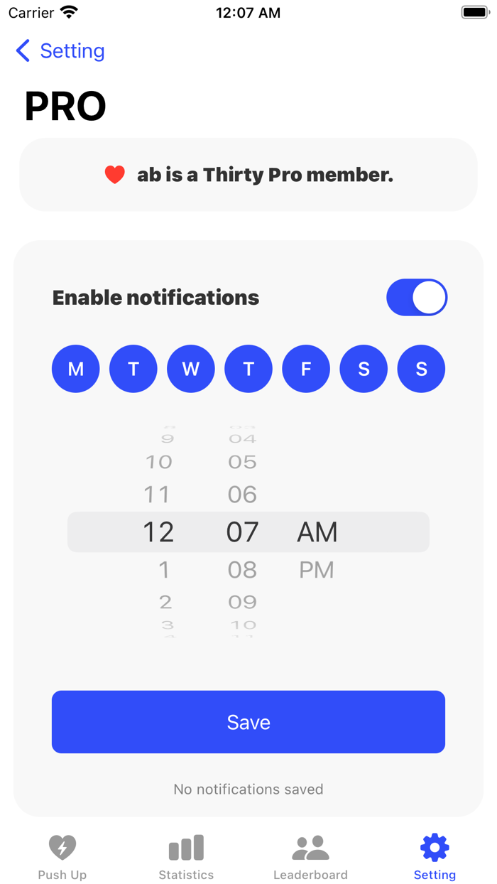 Thirty - push up challenge