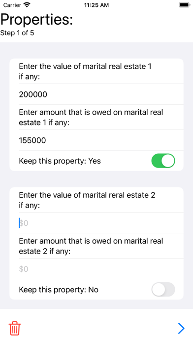 EZ Divorce Calculator Screenshot