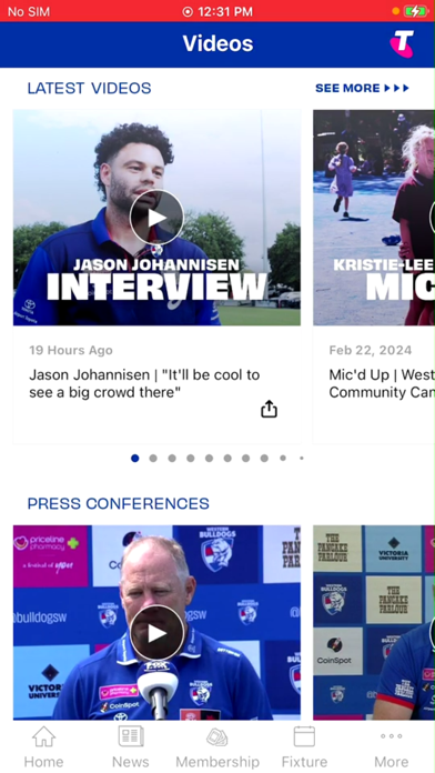 Western Bulldogs Official App Screenshot