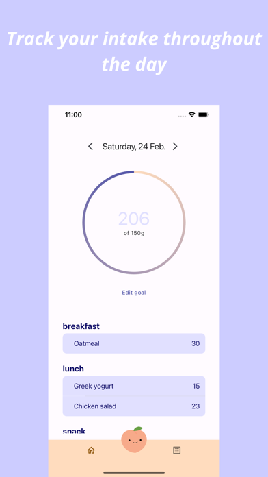 Peachy - Protein tracker Screenshot