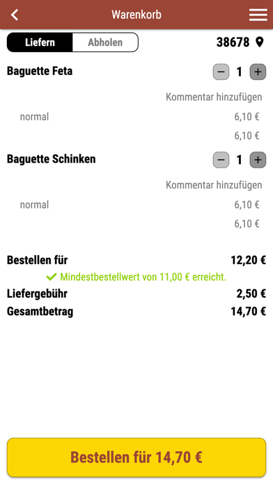Pizza IN Clausthal Screenshot