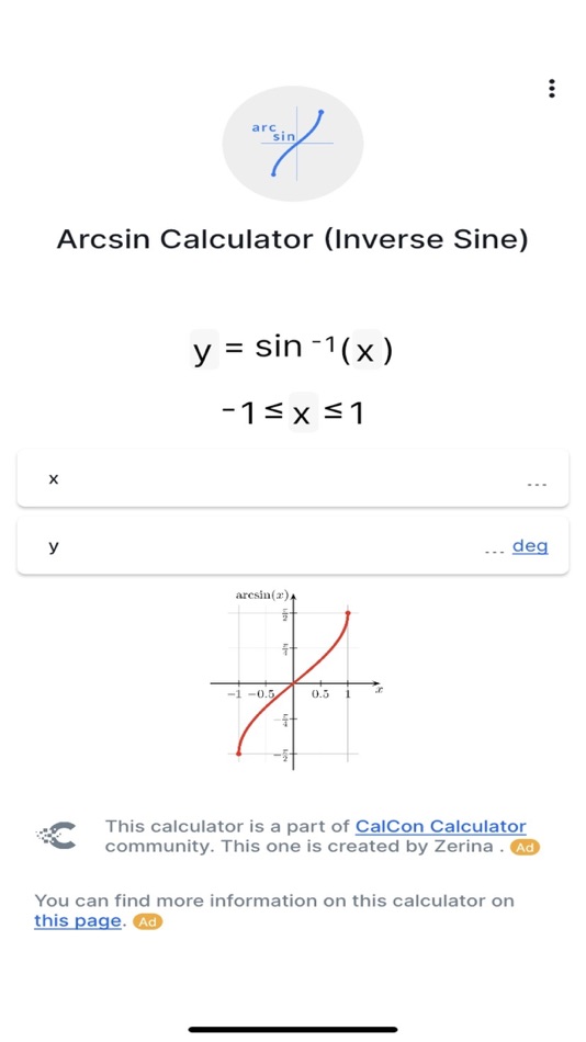 #3. Arcsin Calculator (iOS) 来自: Stage Coding