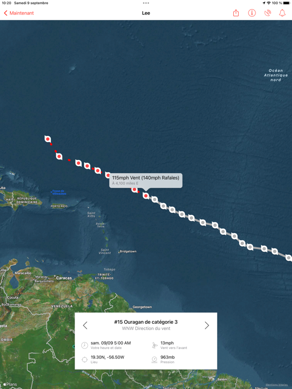 Screenshot #4 pour Mon Tracker d'Ouragans Pro
