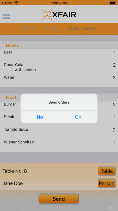XFAIR.catering Screenshot