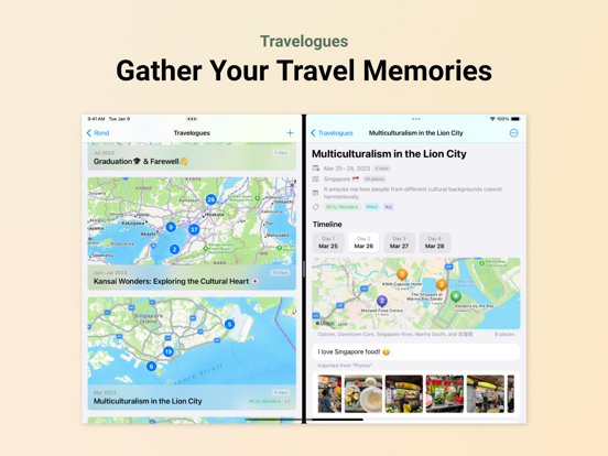 Rond: Life & Travel Journal iPad screenshot 7 - Lifestyle app