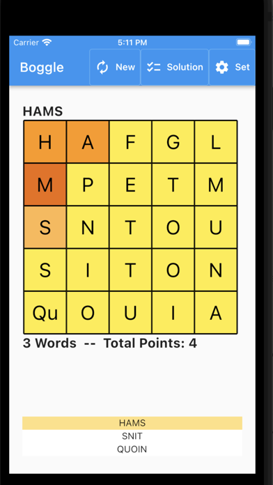 Boggle Practice Screenshot