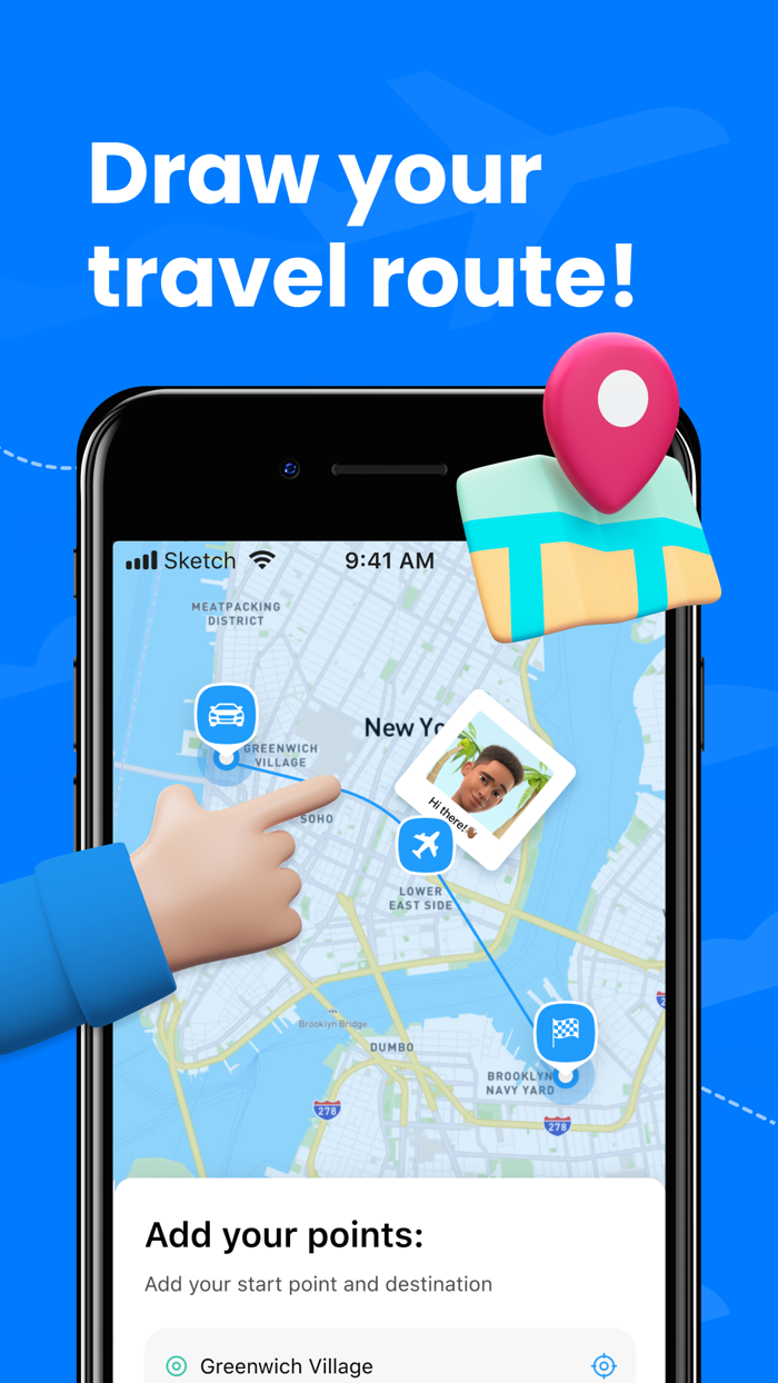Travel Journey route Map Maker