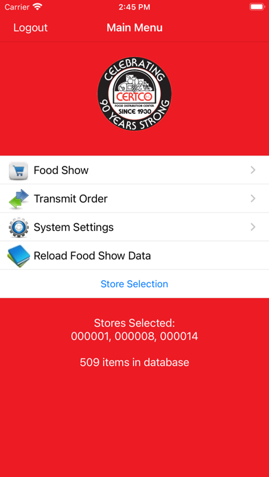 Certco Food Show Screenshot