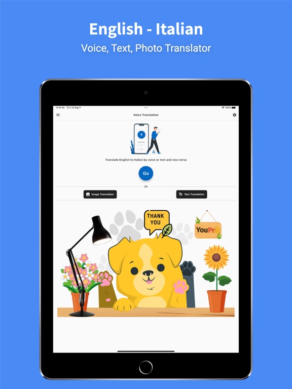 Italian - English : Translator iPad screenshot 1 - Productivity app