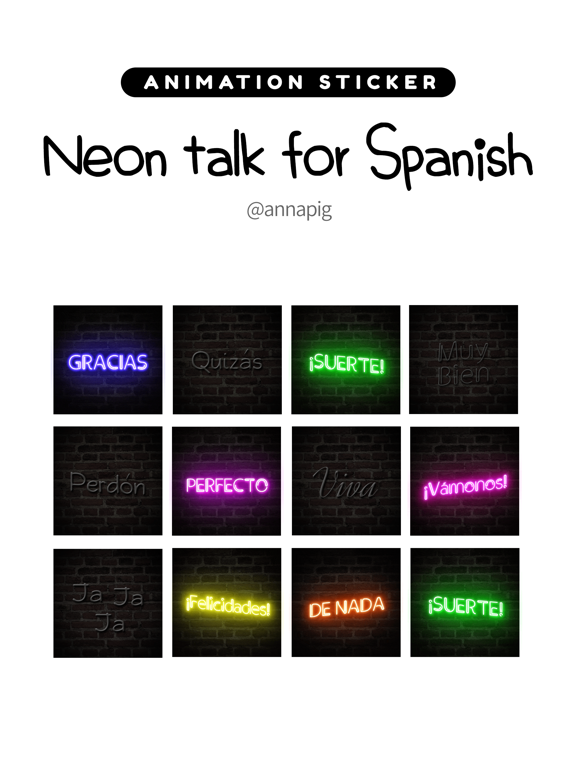 Screenshot #4 pour Neon talk for Spanish