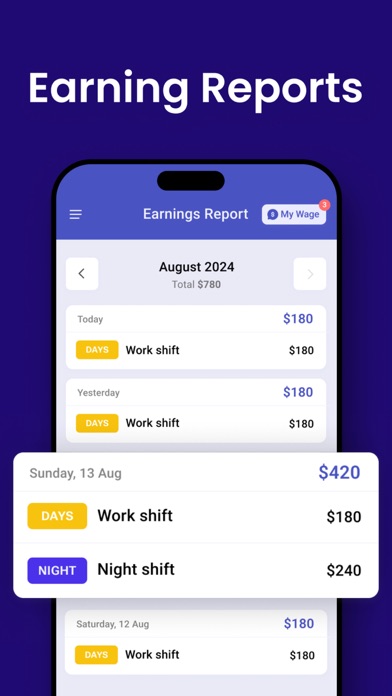 Shift Days: Work Hour Calendar Screenshot