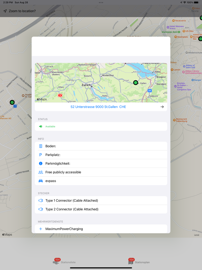 Ladestationen für Elektroautos