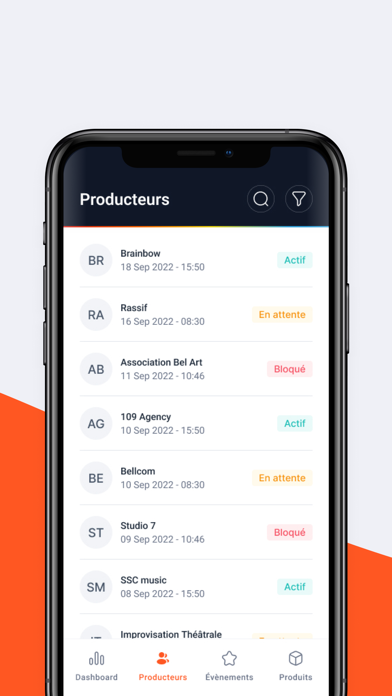 Guichet Organisateur Screenshot