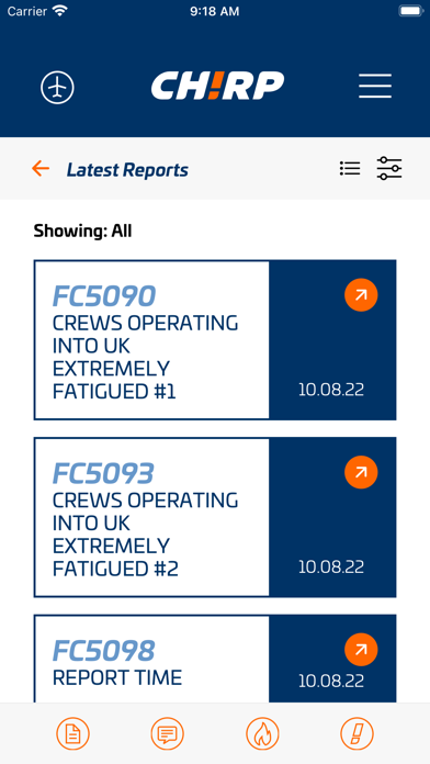 CHIRP Screenshot