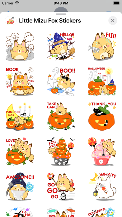 Screenshot #3 pour Little Mizu Fox Stickers