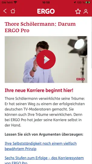 Screenshot von Ergo Prothek auf dem iPhone 1