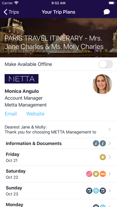 METTA Management Screenshot