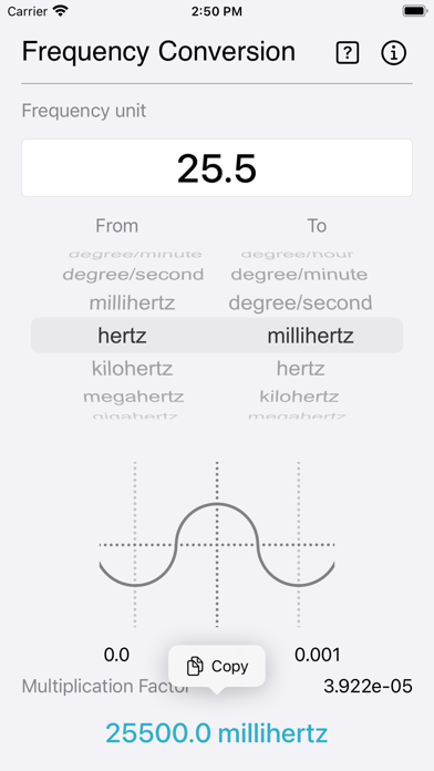 Frequency Conversion Screenshot
