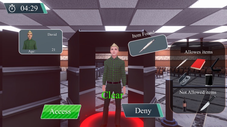 Airport Security Black Border