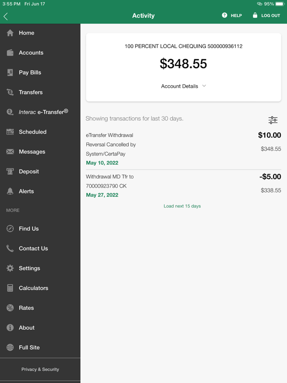 YNCU Mobile Banking App iPad screenshot 5 - Finance app