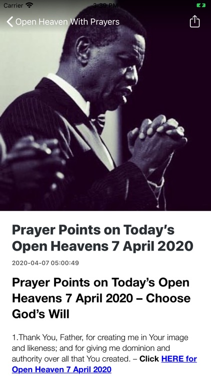 Open Heavens Devotion