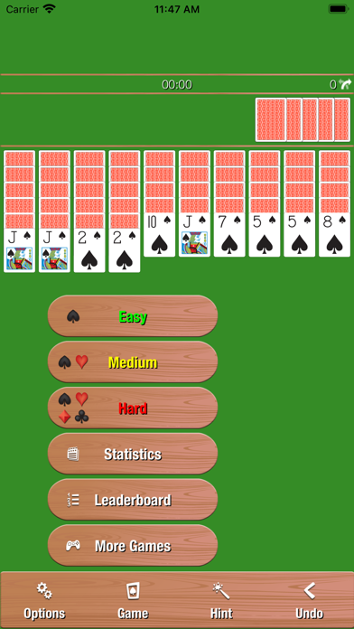 Screenshot #1 pour Simple Spider Solitaire
