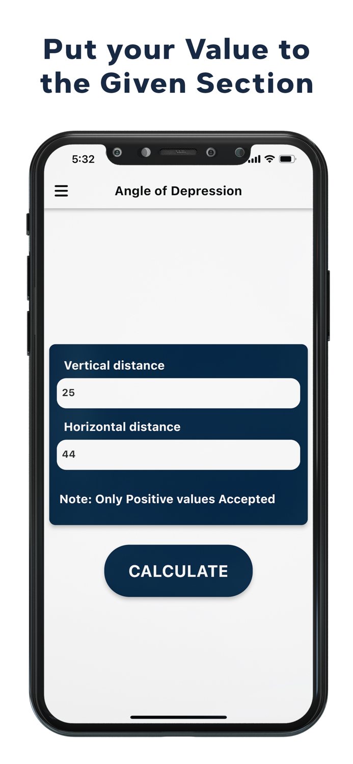 Angle of Depression Calculator