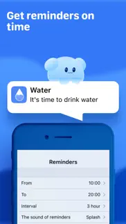 water tracker. drink reminder iphone screenshot 2