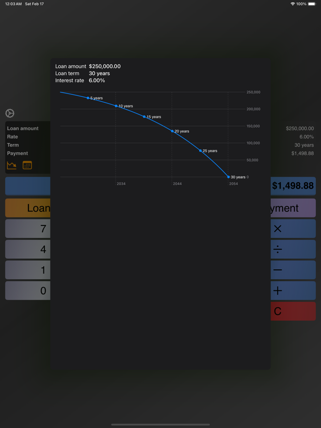 Captura de tela da Calculadora de hipoteca para profissionais