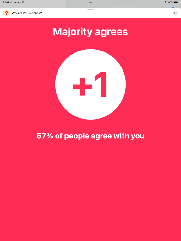 Would You Rather? iPad screenshot