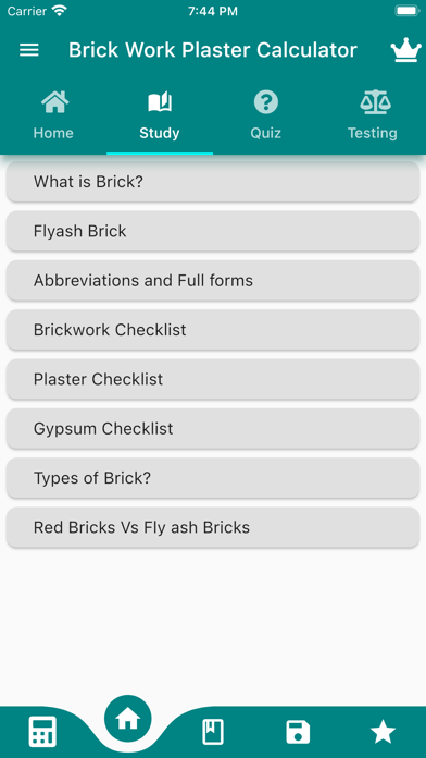 Brickwork & plaster calculator Screenshot