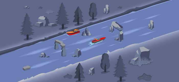 Wave Runner Endless Boat Game