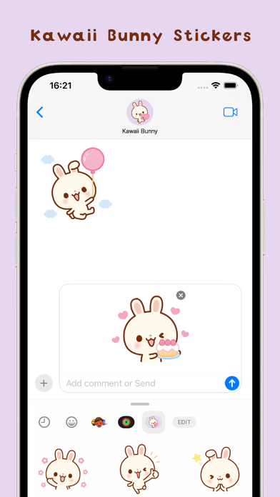 Screenshot #2 pour Kawaii Bunny Stickers (Global)