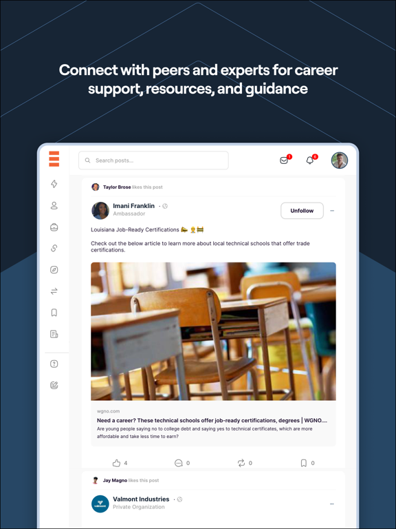 CareerStarter iPad screenshot 1 - Social Networking app
