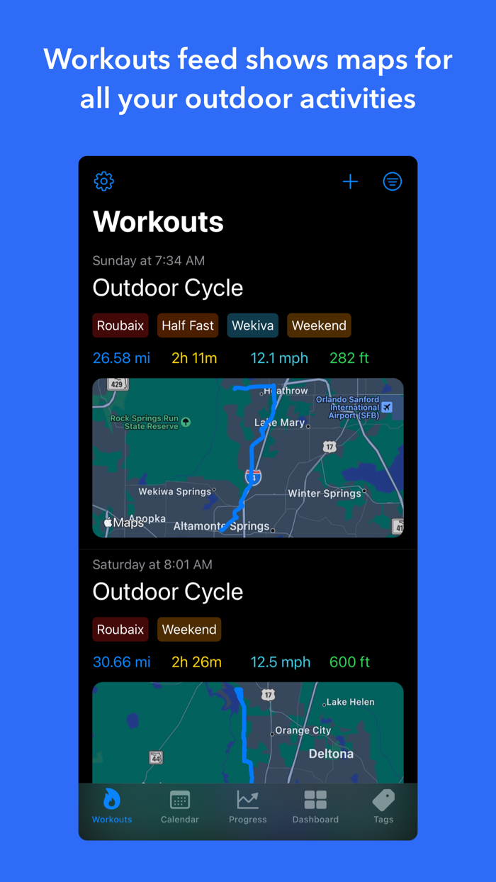 Better Workouts Activity Log