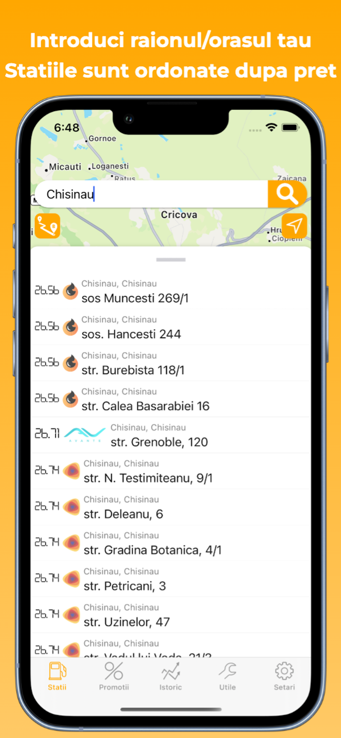 Peco Moldova - Pret carburanti