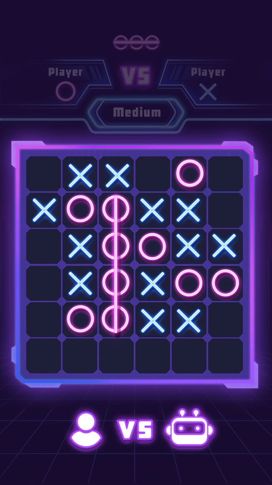 #2. Tic Tac Toe 2 Player: XO Glow (iOS) 由: Tran Dinh Hung
