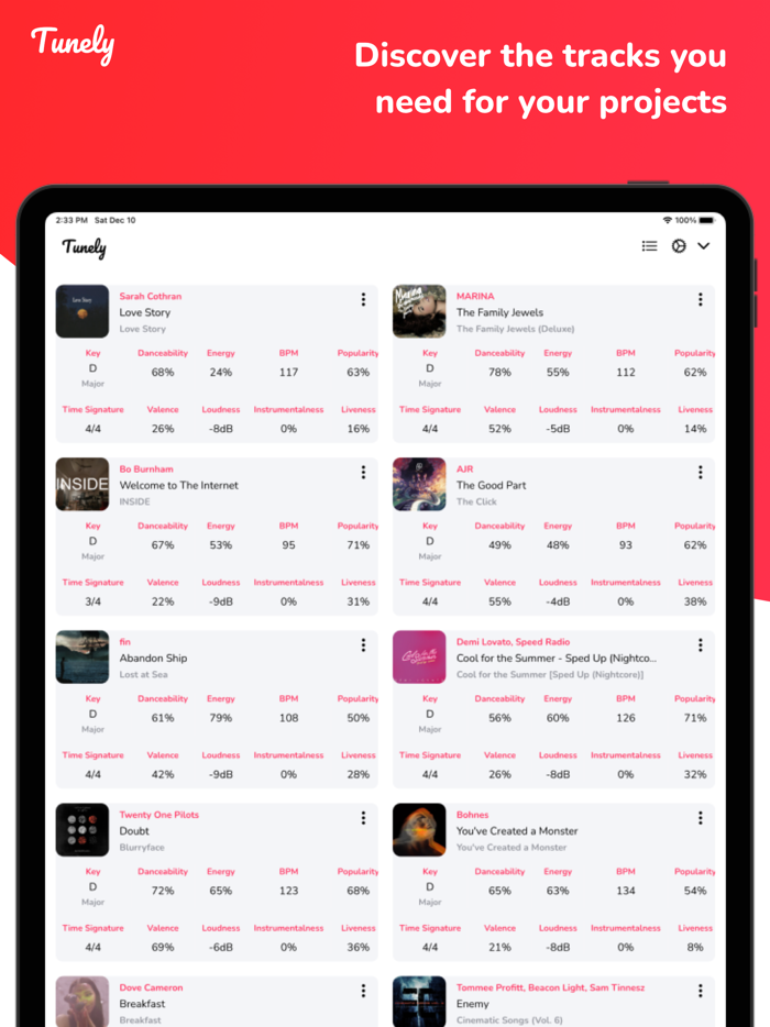 Tunely – Song and Music Finder