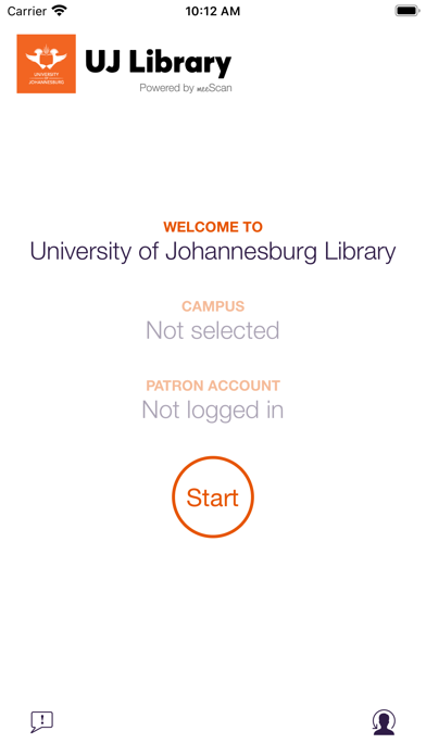 UJ Library Checkout Screenshot
