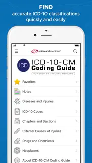 icd 10 coding guide – unbound iphone screenshot 1